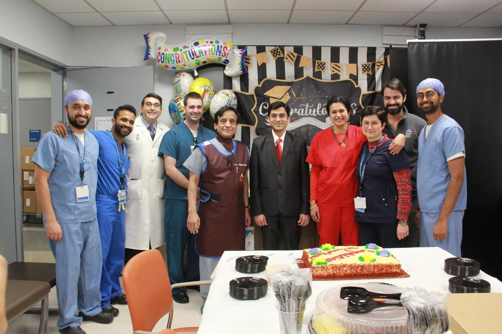 Dr. Gaurav Khandelwal with Mount Sinai team